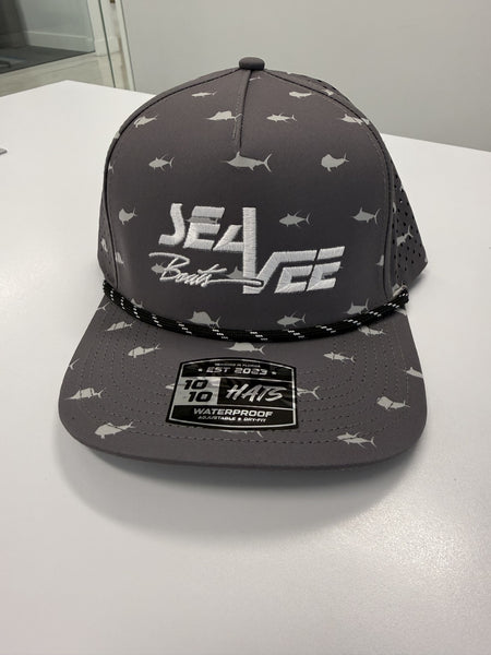 SeaVee Performance Trucker fish print grey