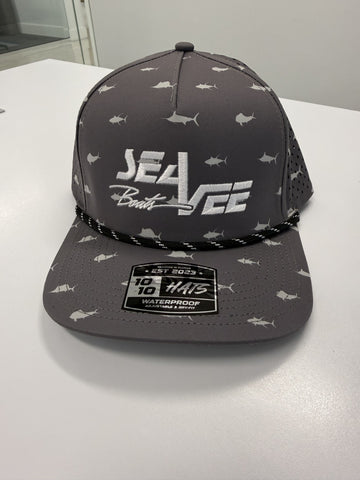 SeaVee Performance Trucker fish print grey