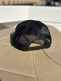 Multicam black leather patch hat